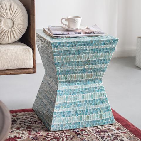 Morocco Shell Stool Side Table