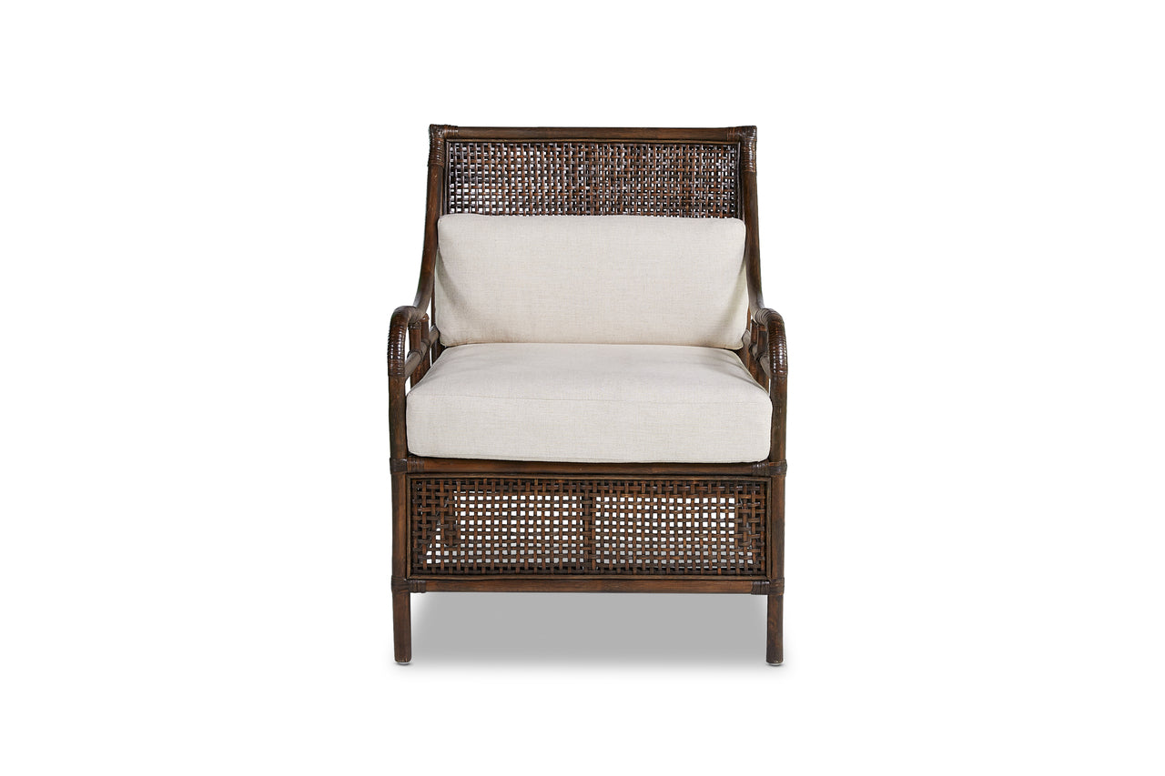 Rattan Raffle Arm Chair with Cushion