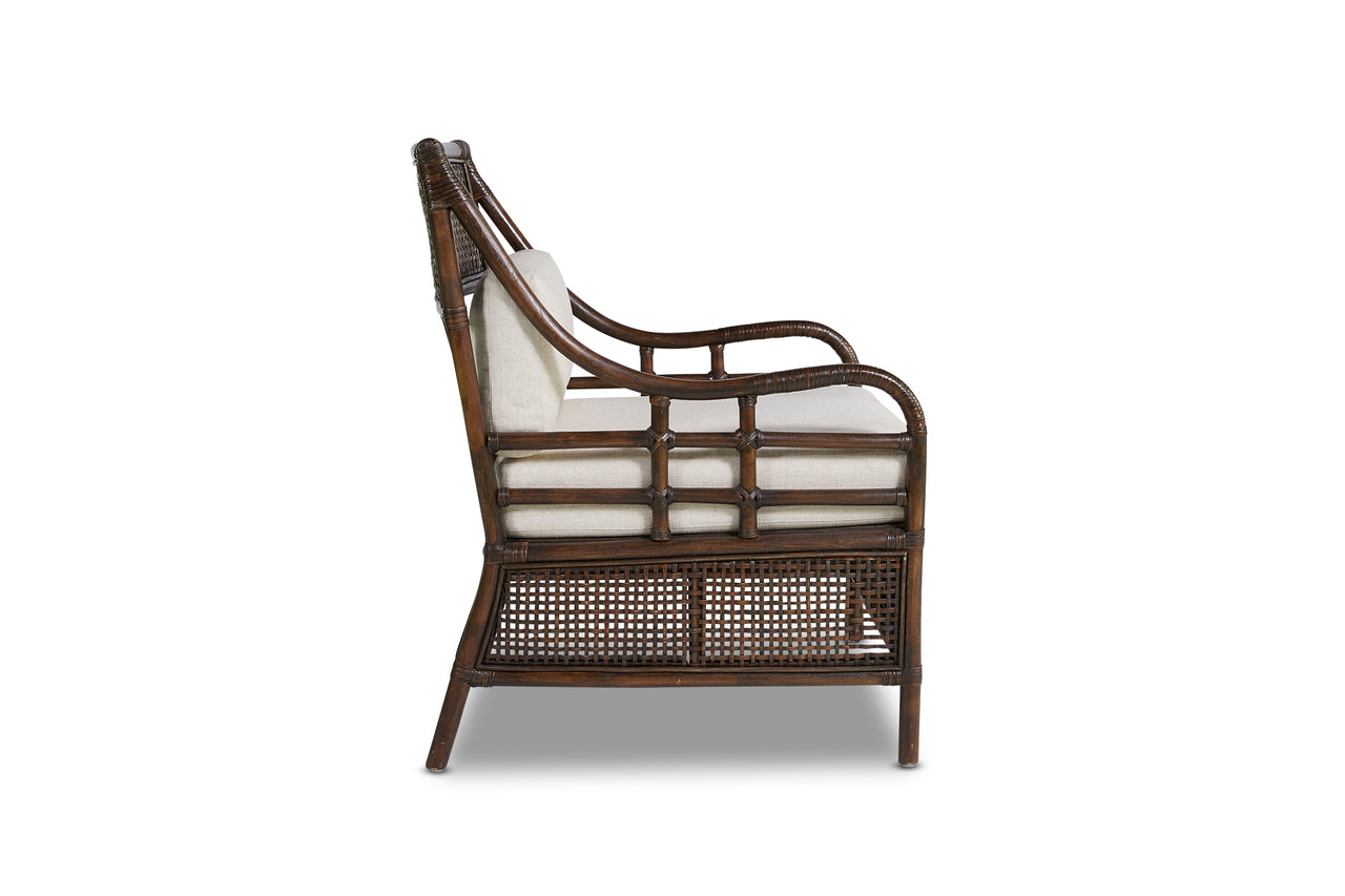 Rattan Raffle Arm Chair with Cushion