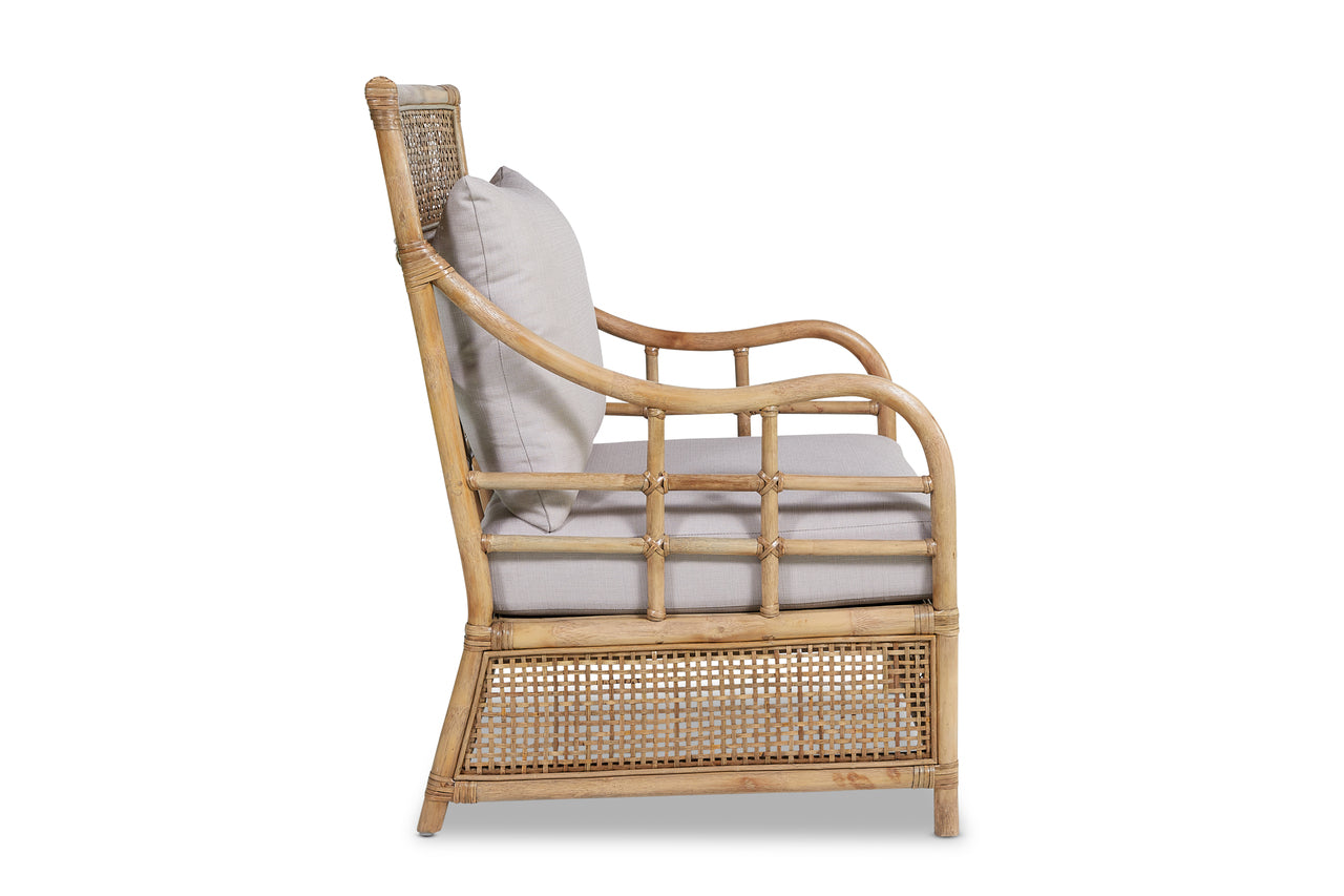 Rattan Raffle Arm Chair with Cushion