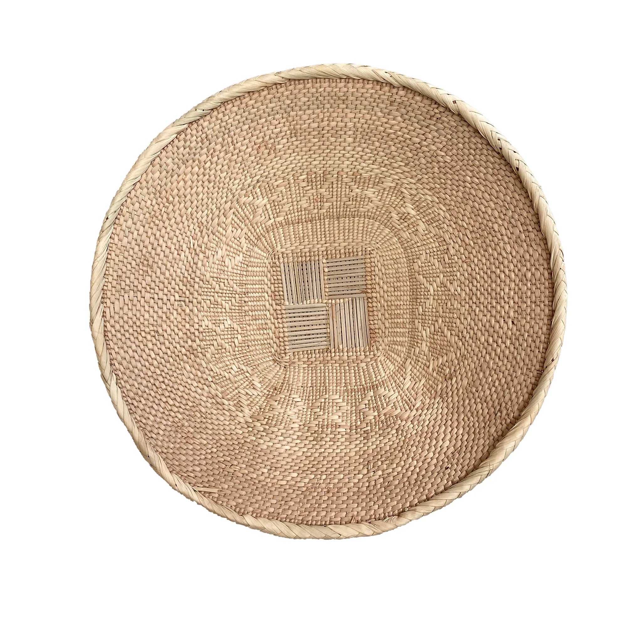 Brass and Bone Inlay Chapati Box with Diamond Design