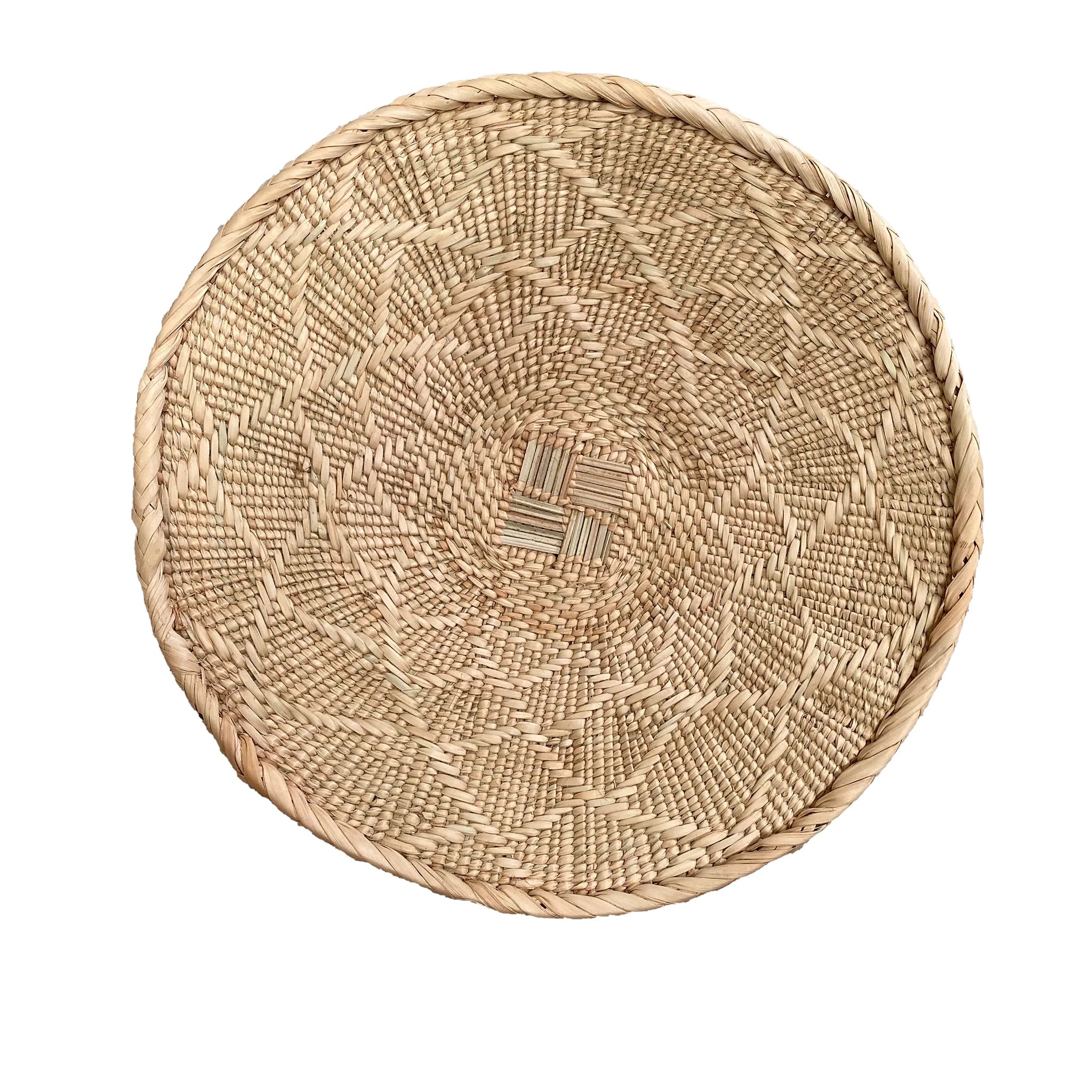 Brass and Bone Inlay Chapati Box with Diamond Design