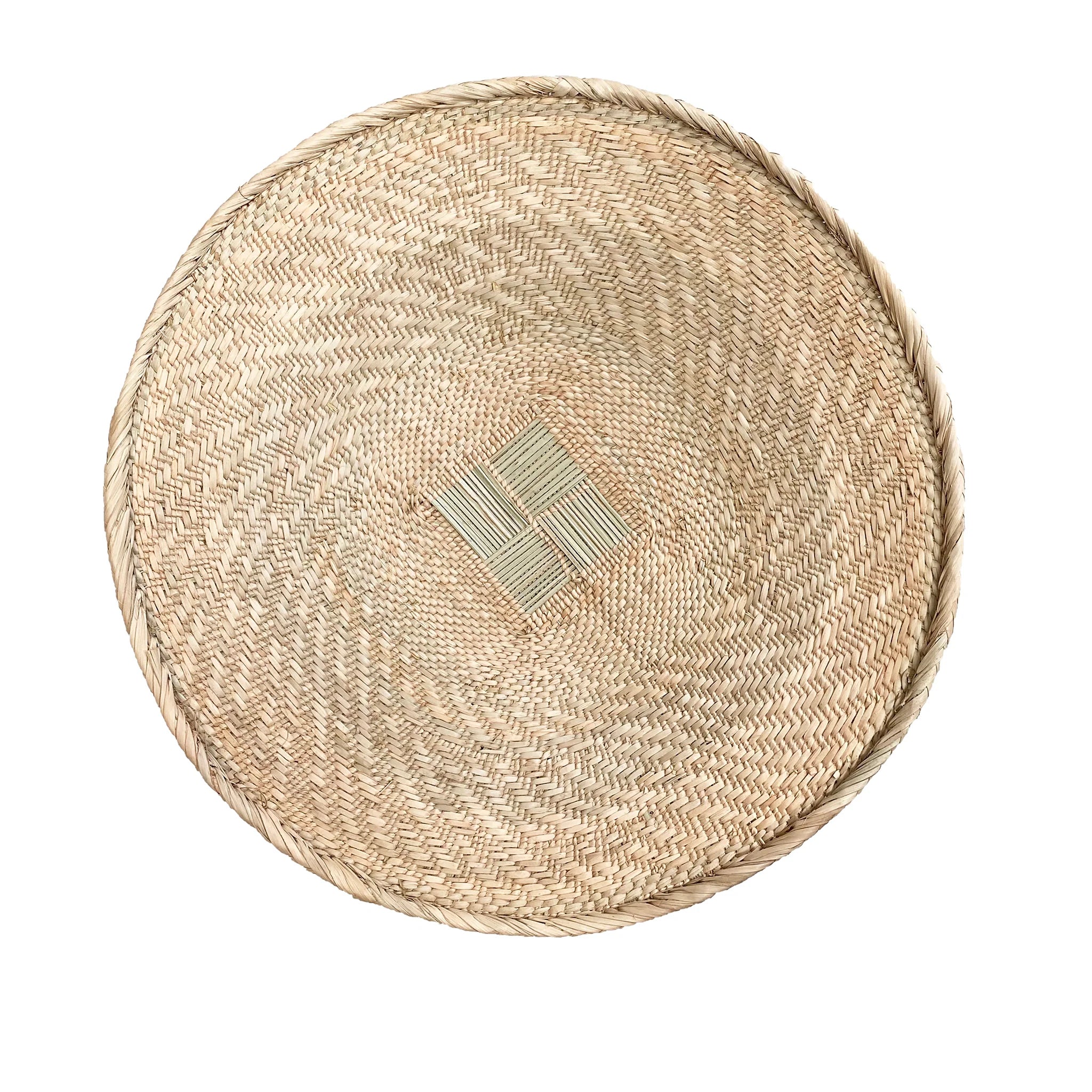 Brass and Bone Inlay Chapati Box with Diamond Design