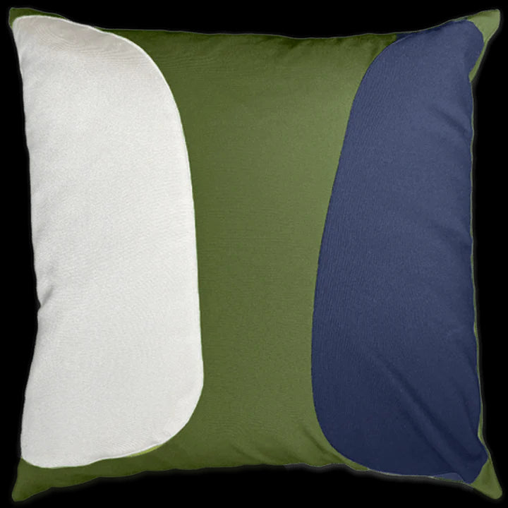 Outdoor Global - Earth Lines Lounge Cushion 55 x 55cm in Navy & Green