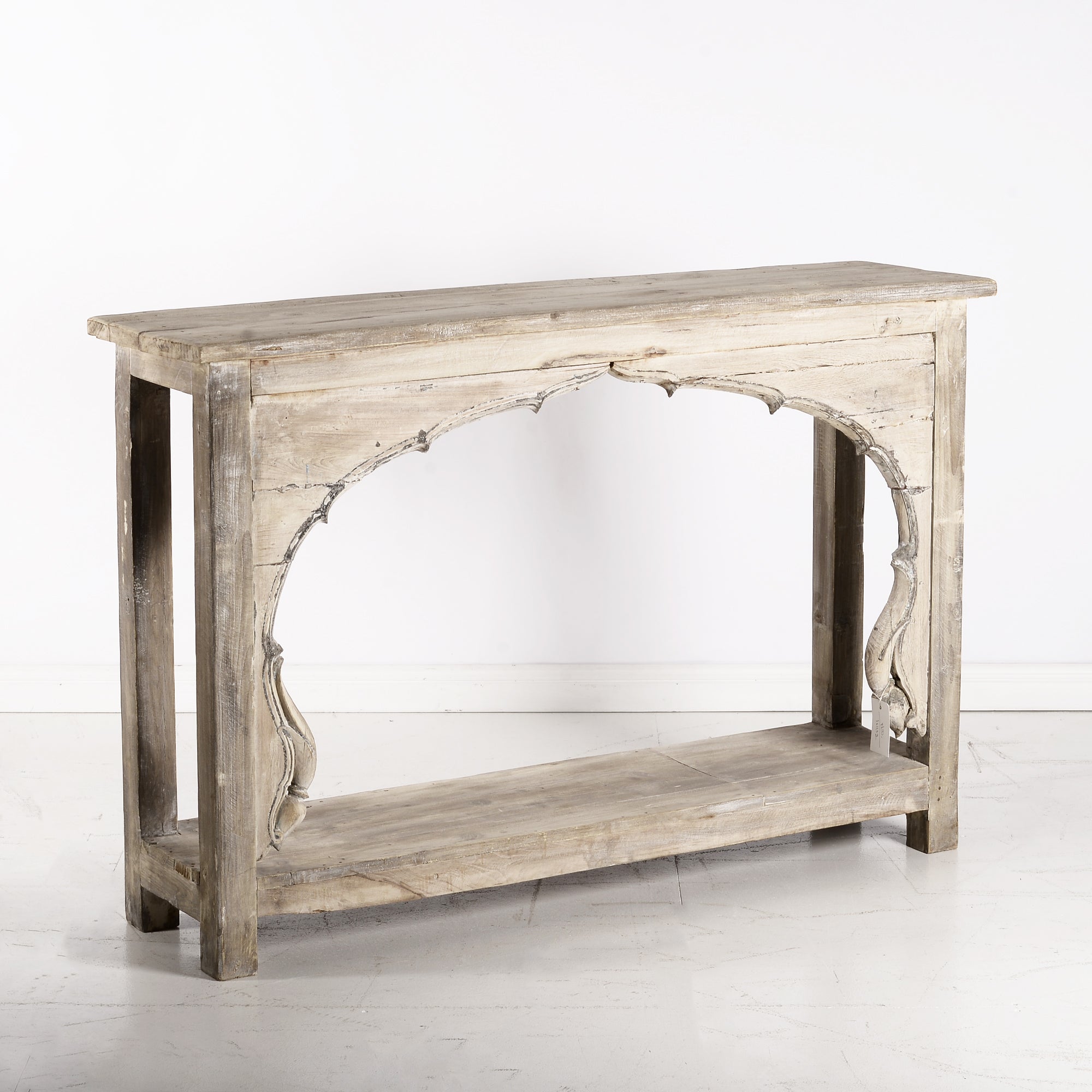Bleached Reclaimed Timber Arched Console