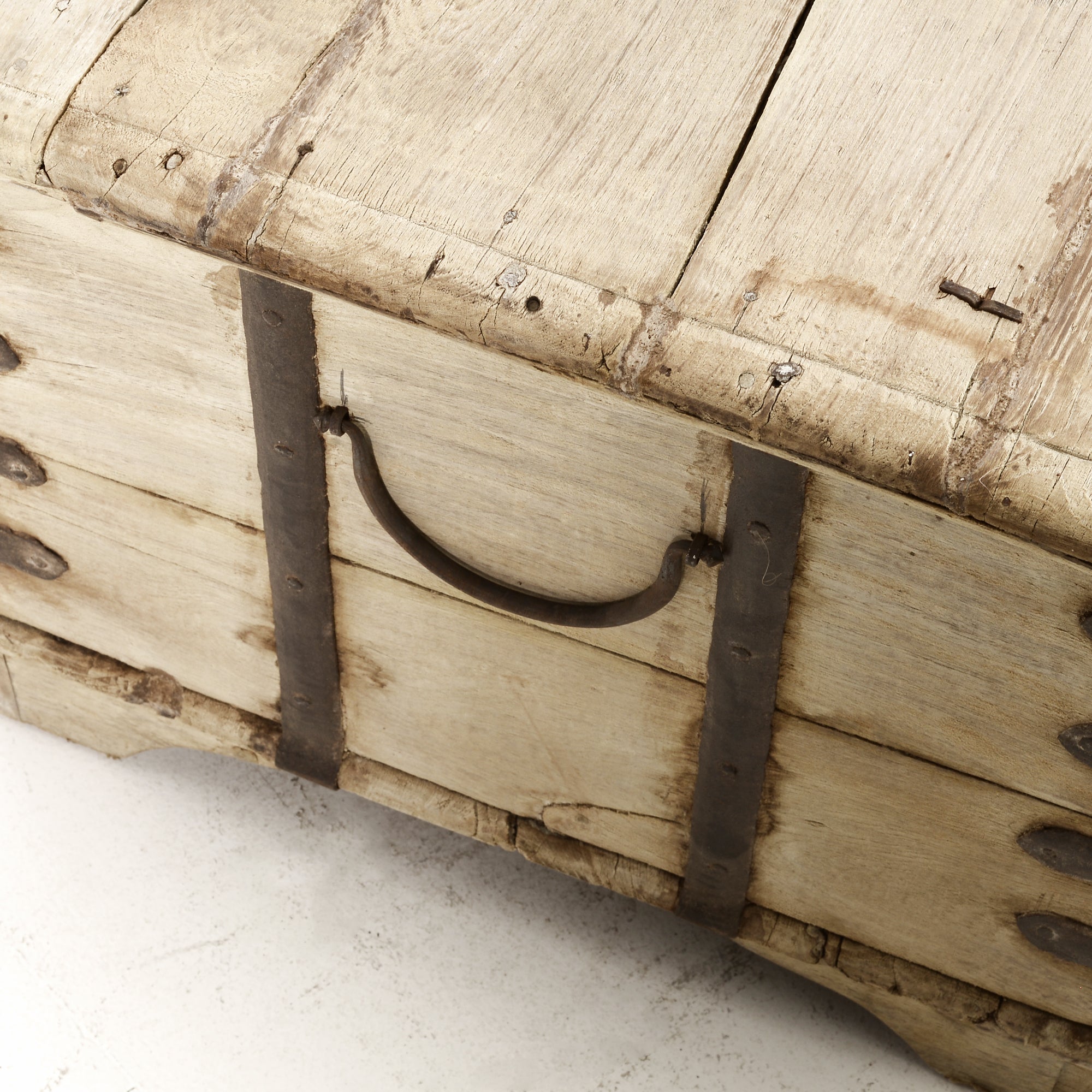 Bleached Box W/Iron Details
