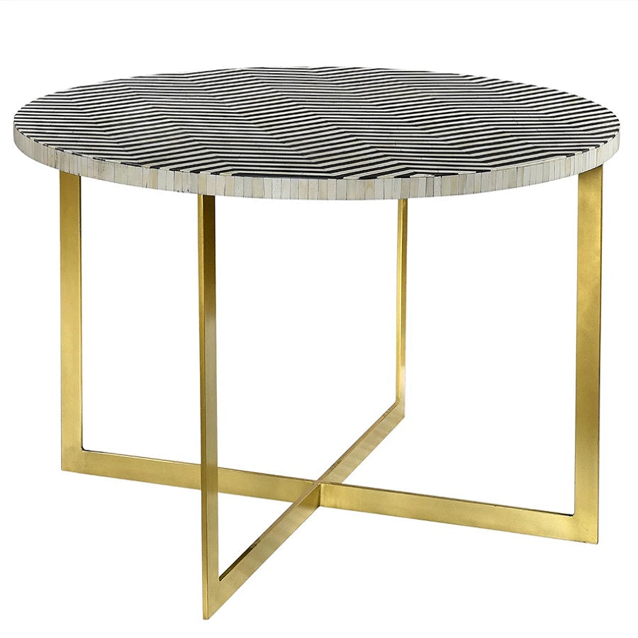 Farah Bone Inlay Round Dining Table