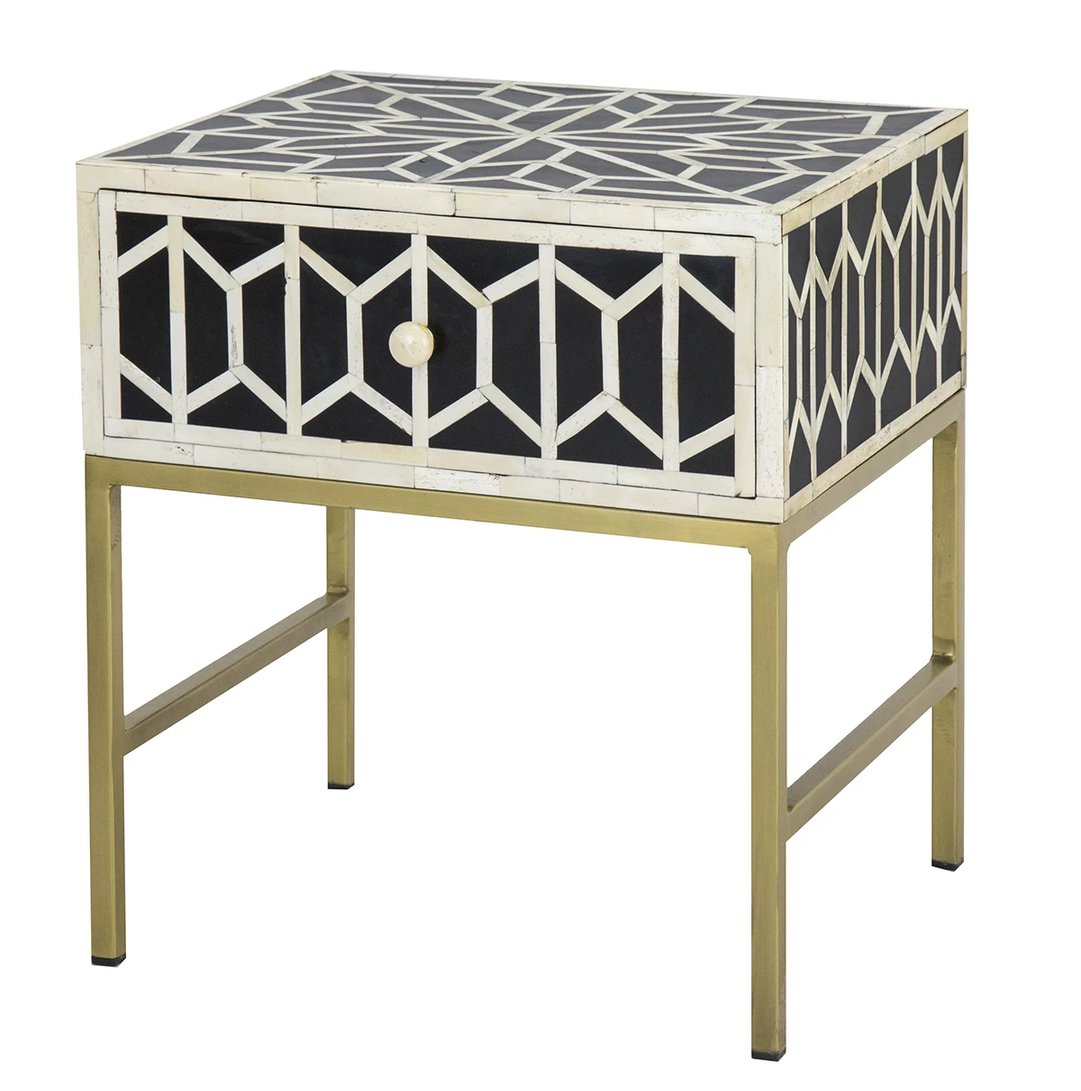 Khalida Bone Inlay Side Table