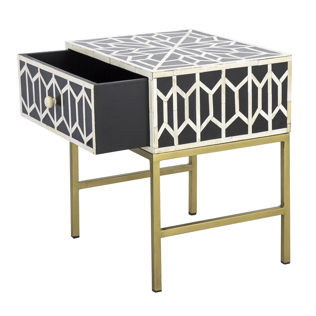 Khalida Bone Inlay Side Table