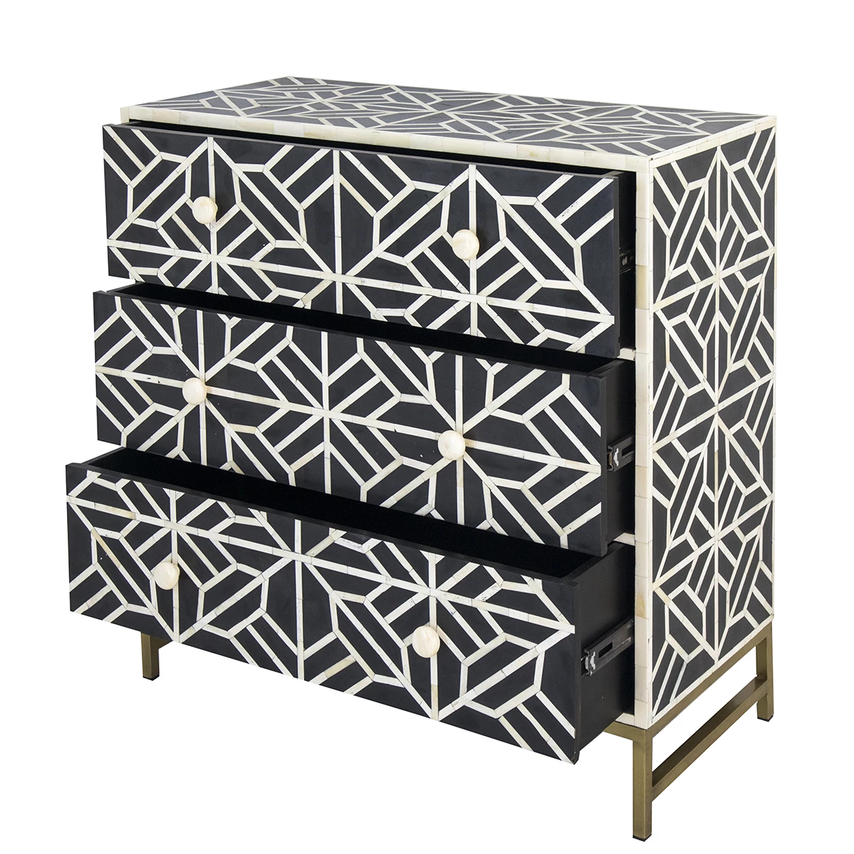 Nahla Bone Inlay Chest Of Drawers