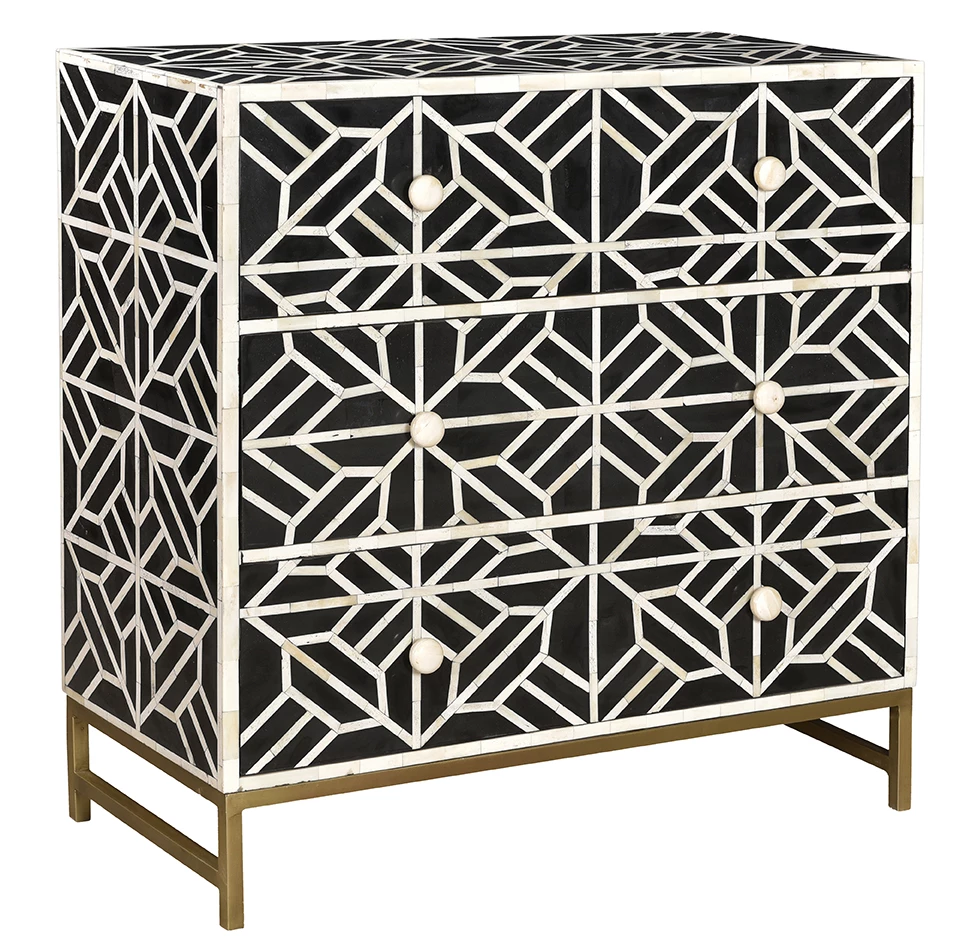 Nahla Bone Inlay Chest Of Drawers