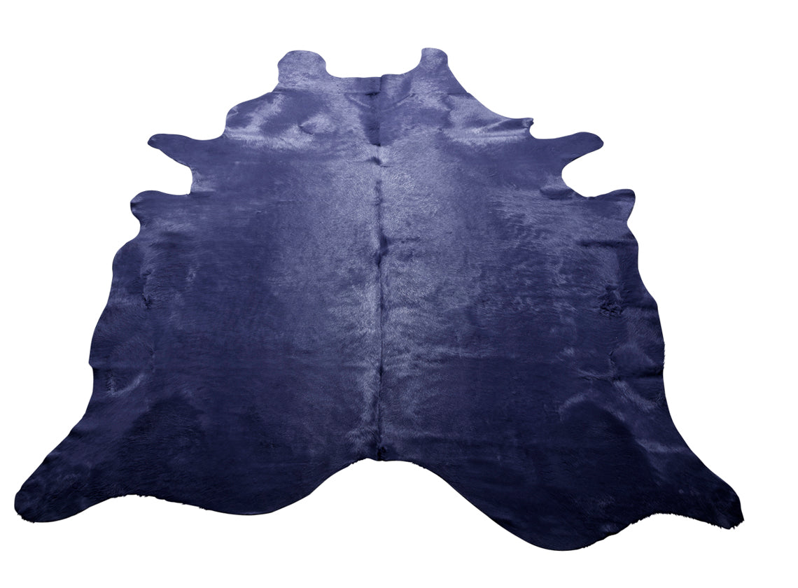Navy Cow Hide Rug