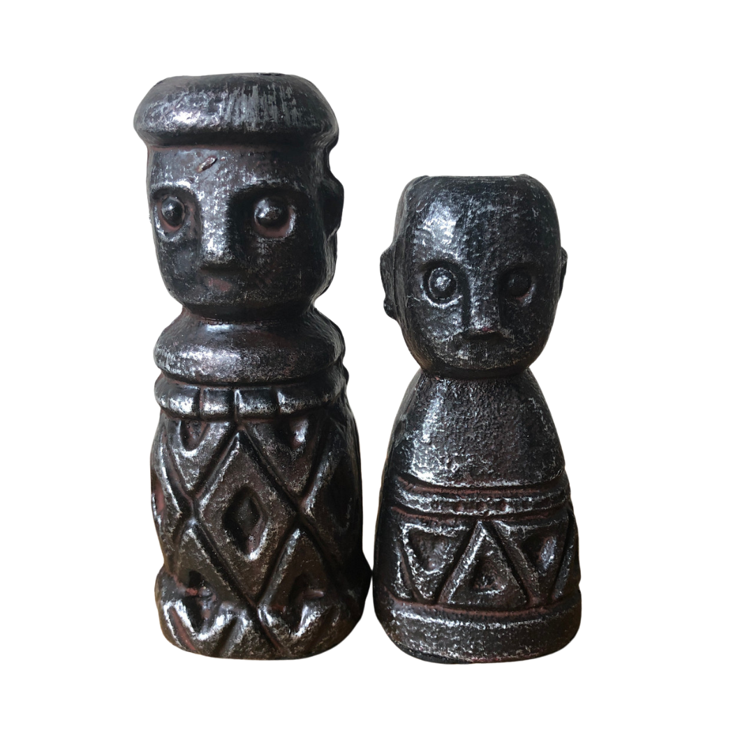 Brun Cast Iron Candle Holder - Short