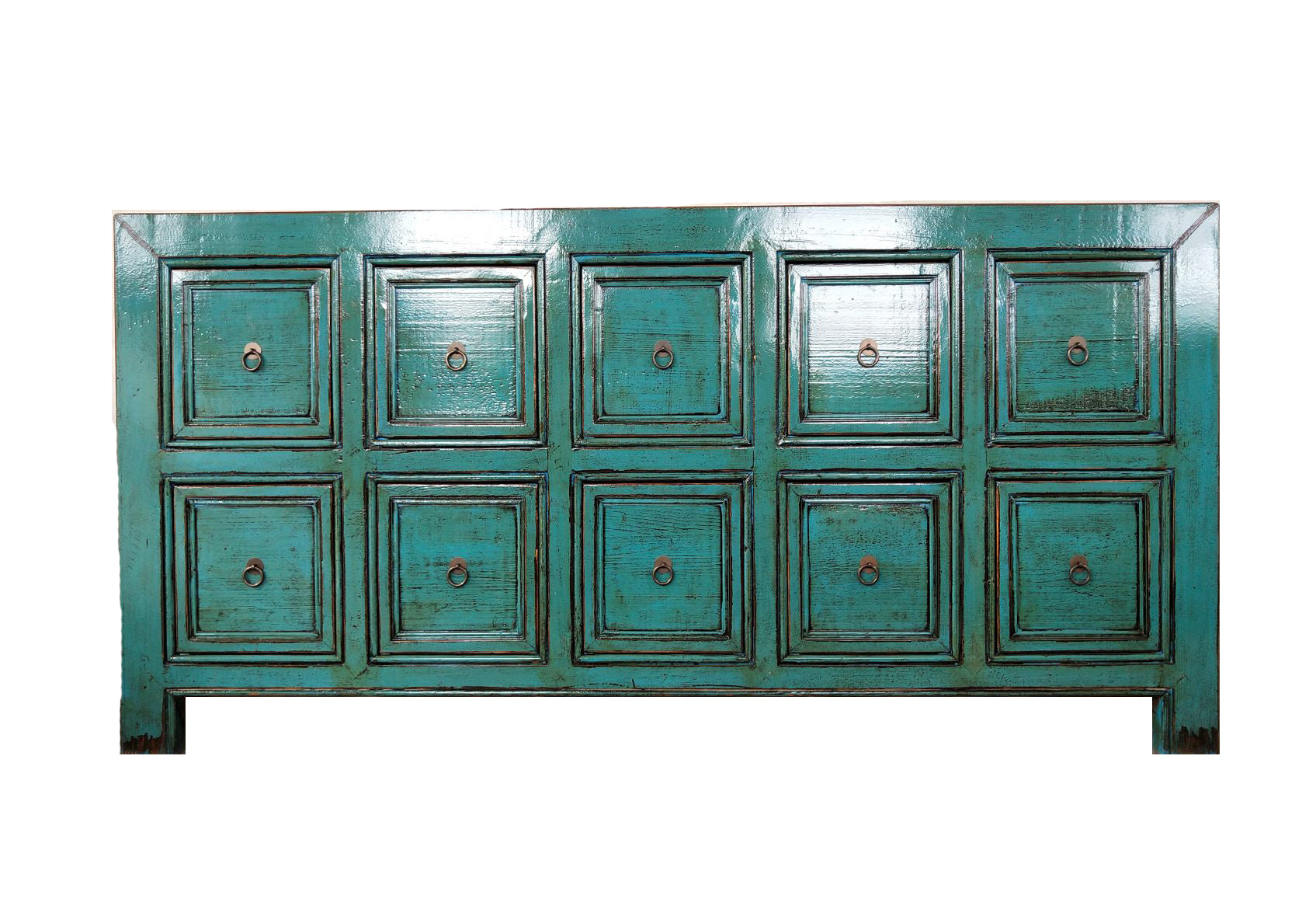 Antique Oriental Buffet in Teal
