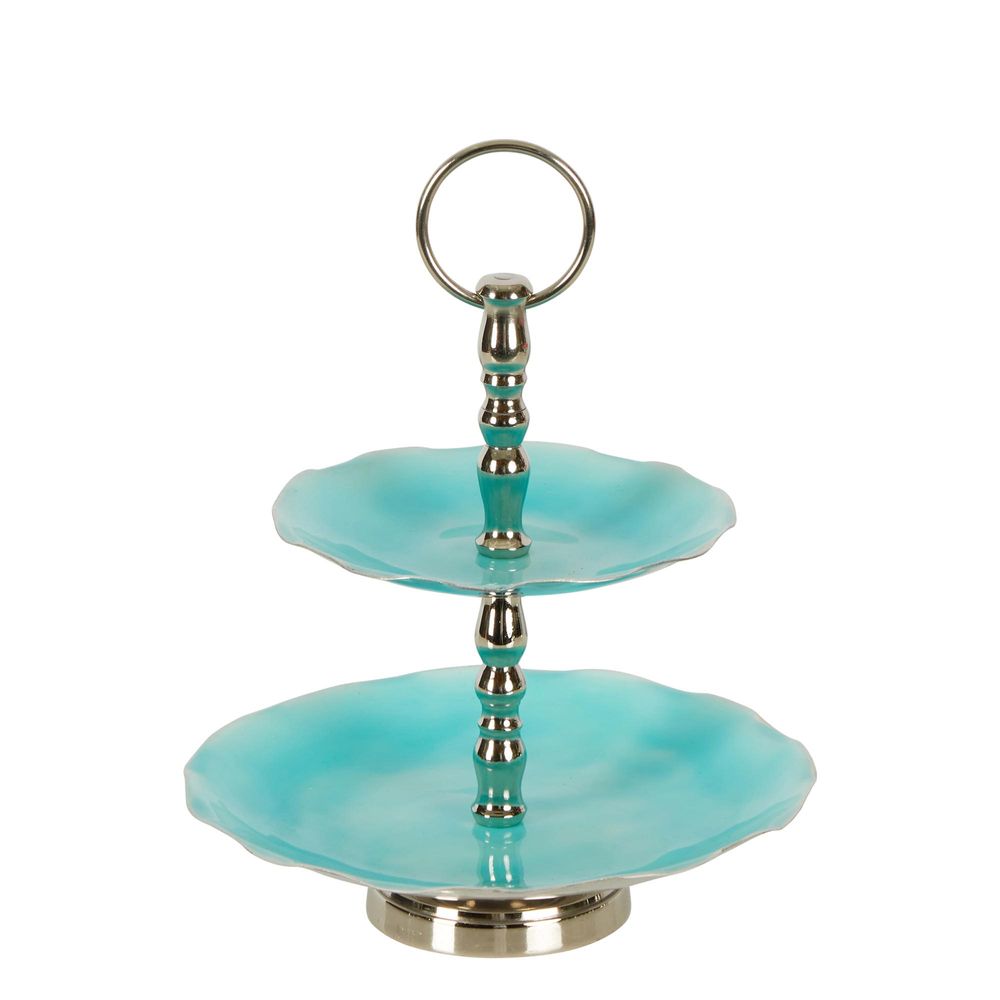 Ocean Sky Aluminium Cake Stand in Blue