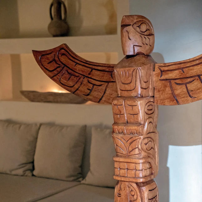 Bird Totem Pole in Natural