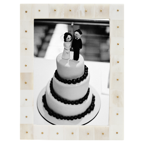 Linen Bone Inlay Photo Frame