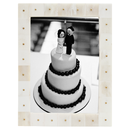 Linen Bone Inlay Photo Frame
