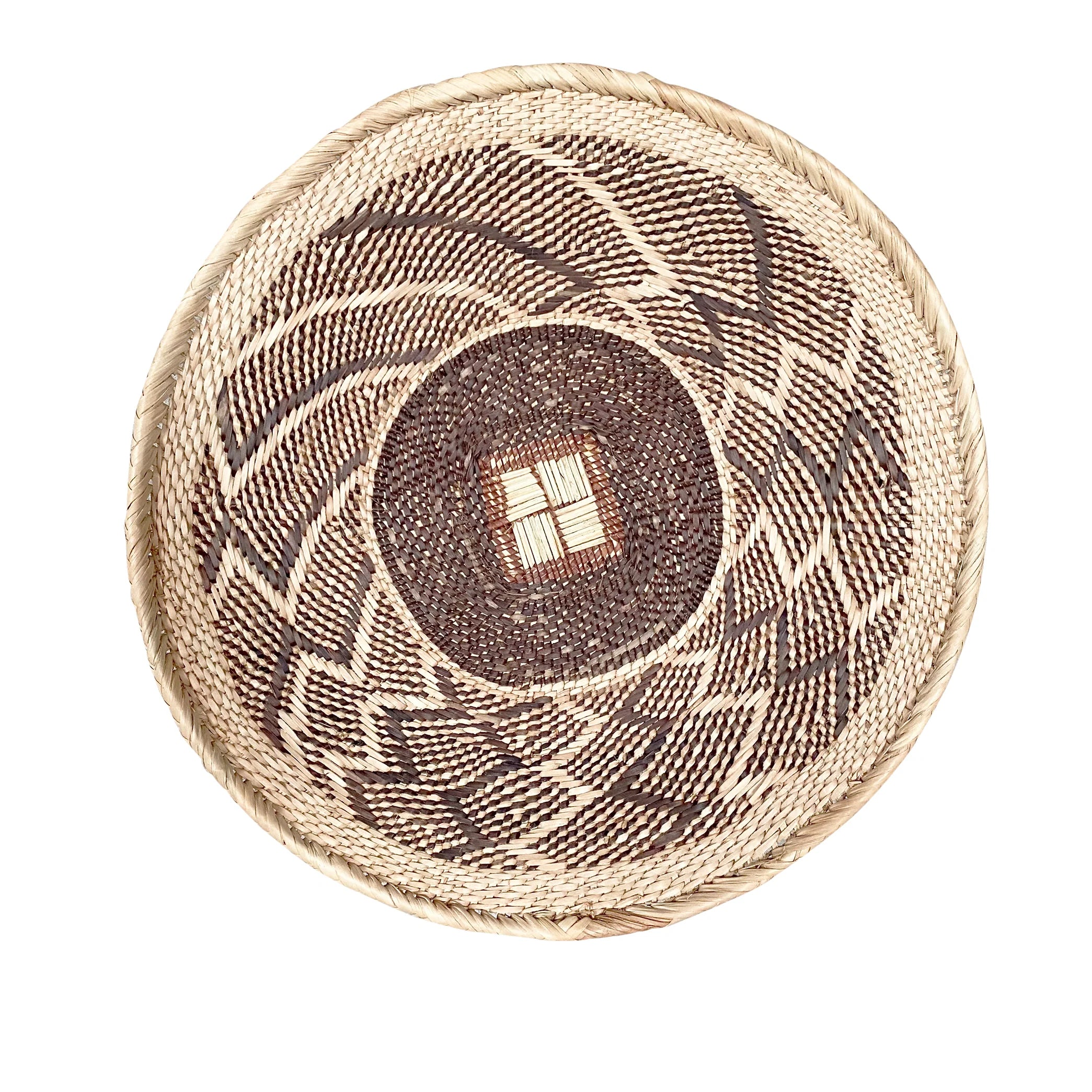 Brass and Bone Inlay Chapati Box with Diamond Design
