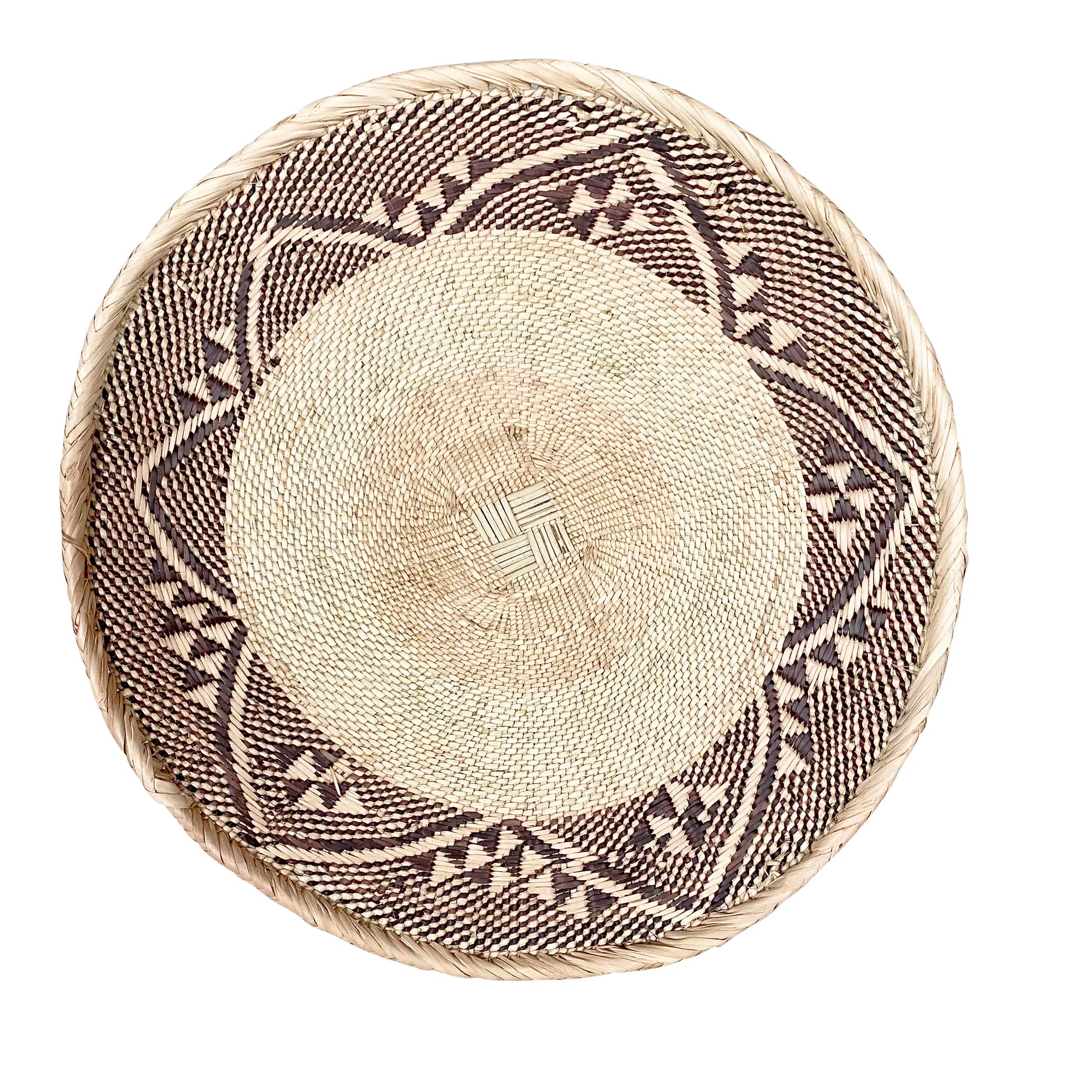 Brass and Bone Inlay Chapati Box with Diamond Design