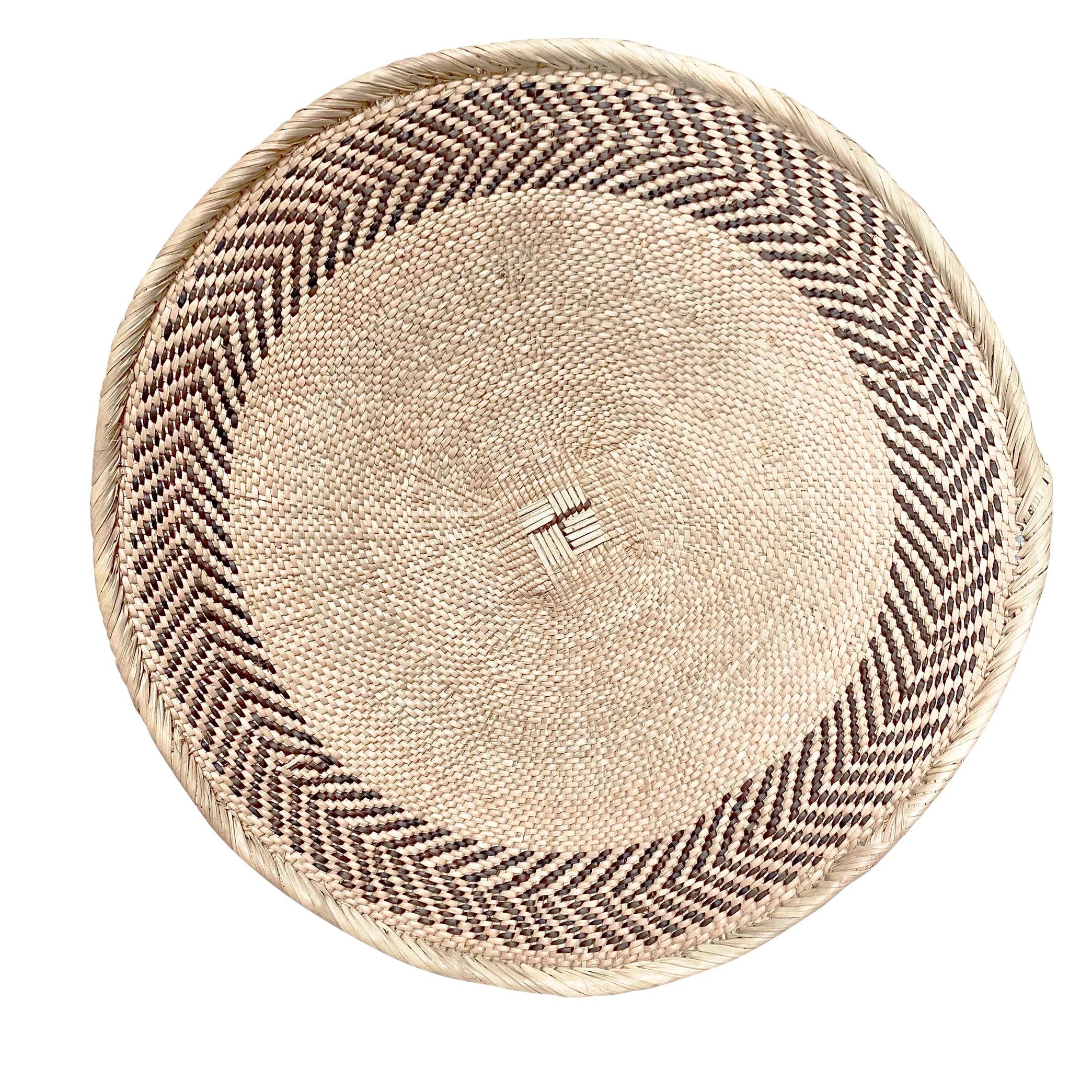 Brass and Bone Inlay Chapati Box with Diamond Design