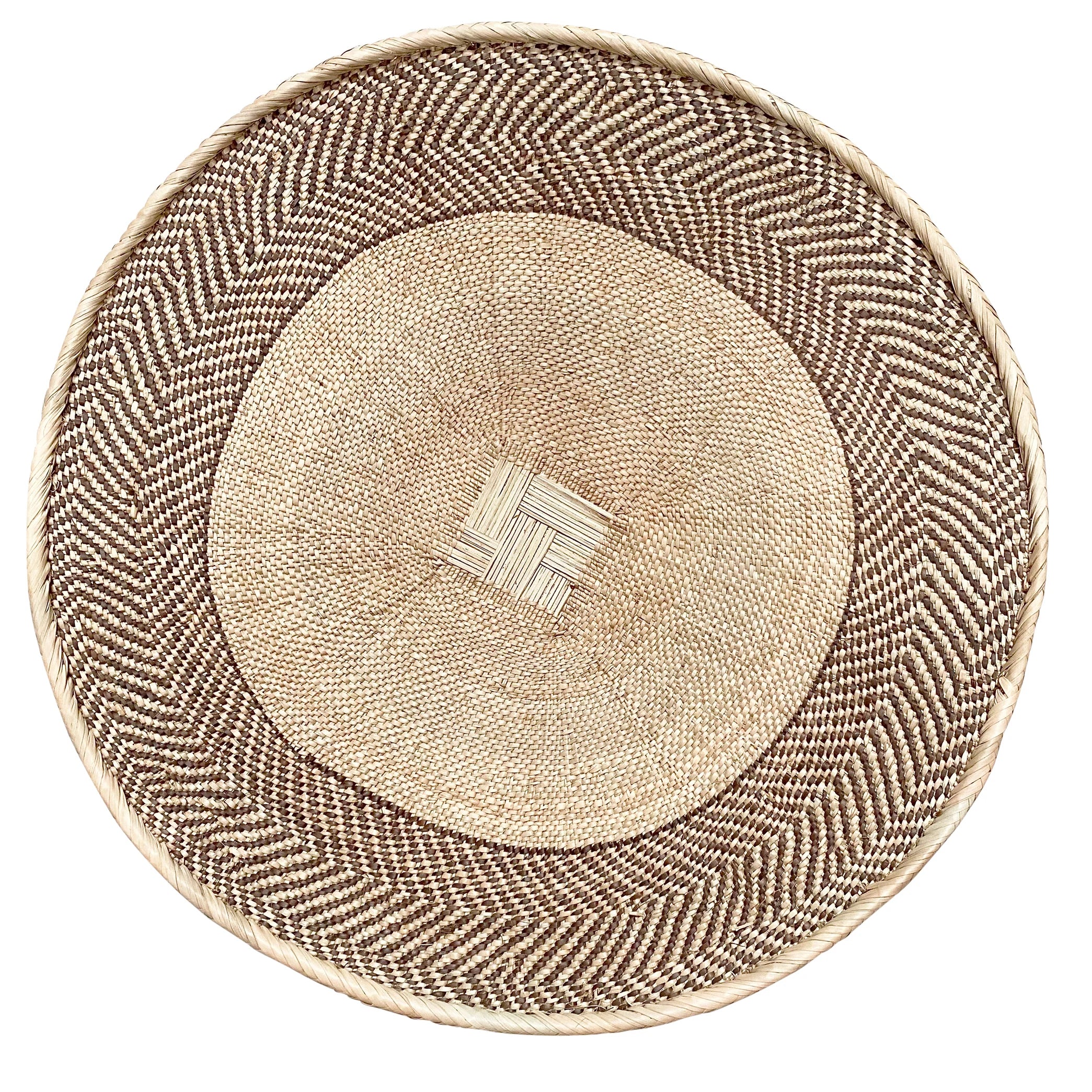Brass and Bone Inlay Chapati Box with Diamond Design