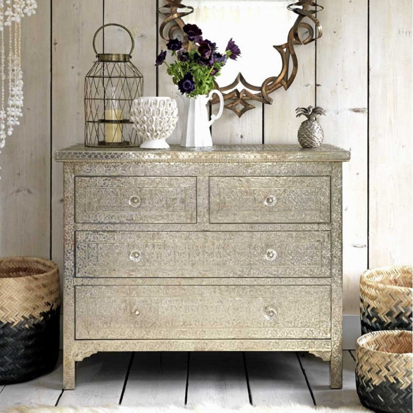 Casa Pressed Metal 4 Drawer Chest