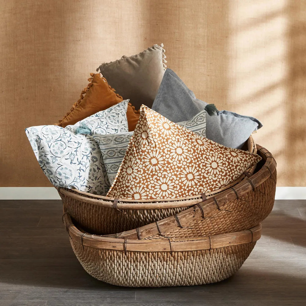 Pae Antique Square Reed Basket