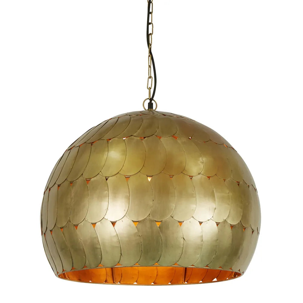 Pangolin Ceiling Pendant in Brass