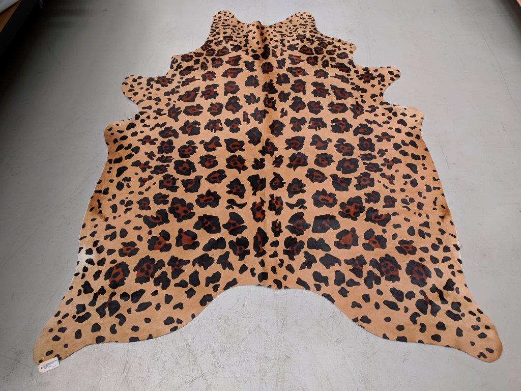 Panther Print Cow Hide Rug