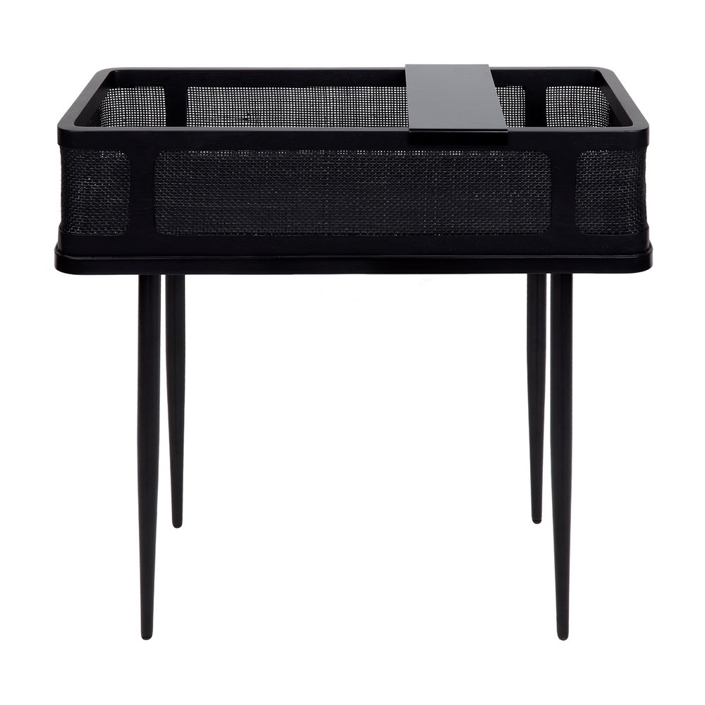 Parker Rattan Bar Table in Black