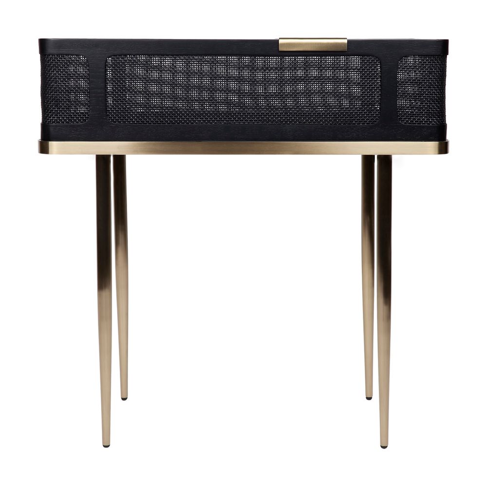 Parker Rattan Bar Table in Brass