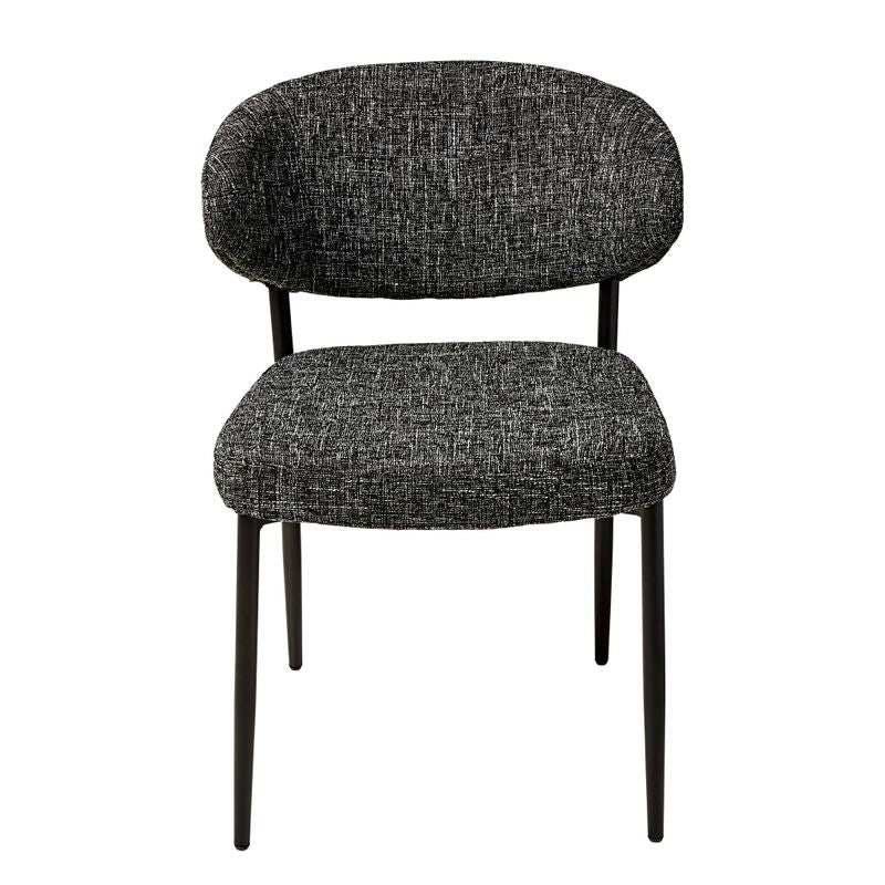 Peyton Chair in Black and White Tweed