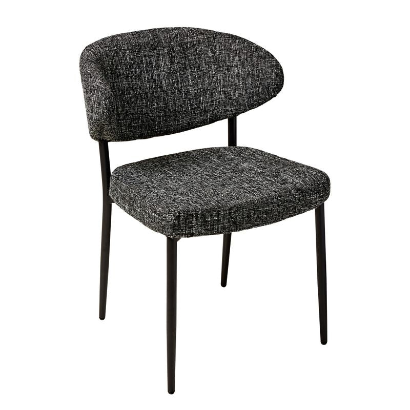 Peyton Chair in Black and White Tweed