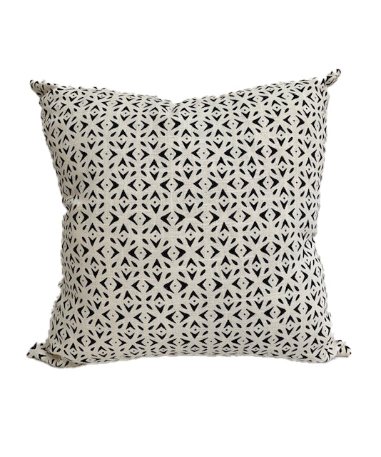 Petite Linen Print Mudcloth Cushion