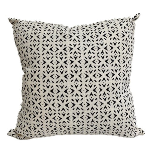 Petite Linen Print Mudcloth Cushion