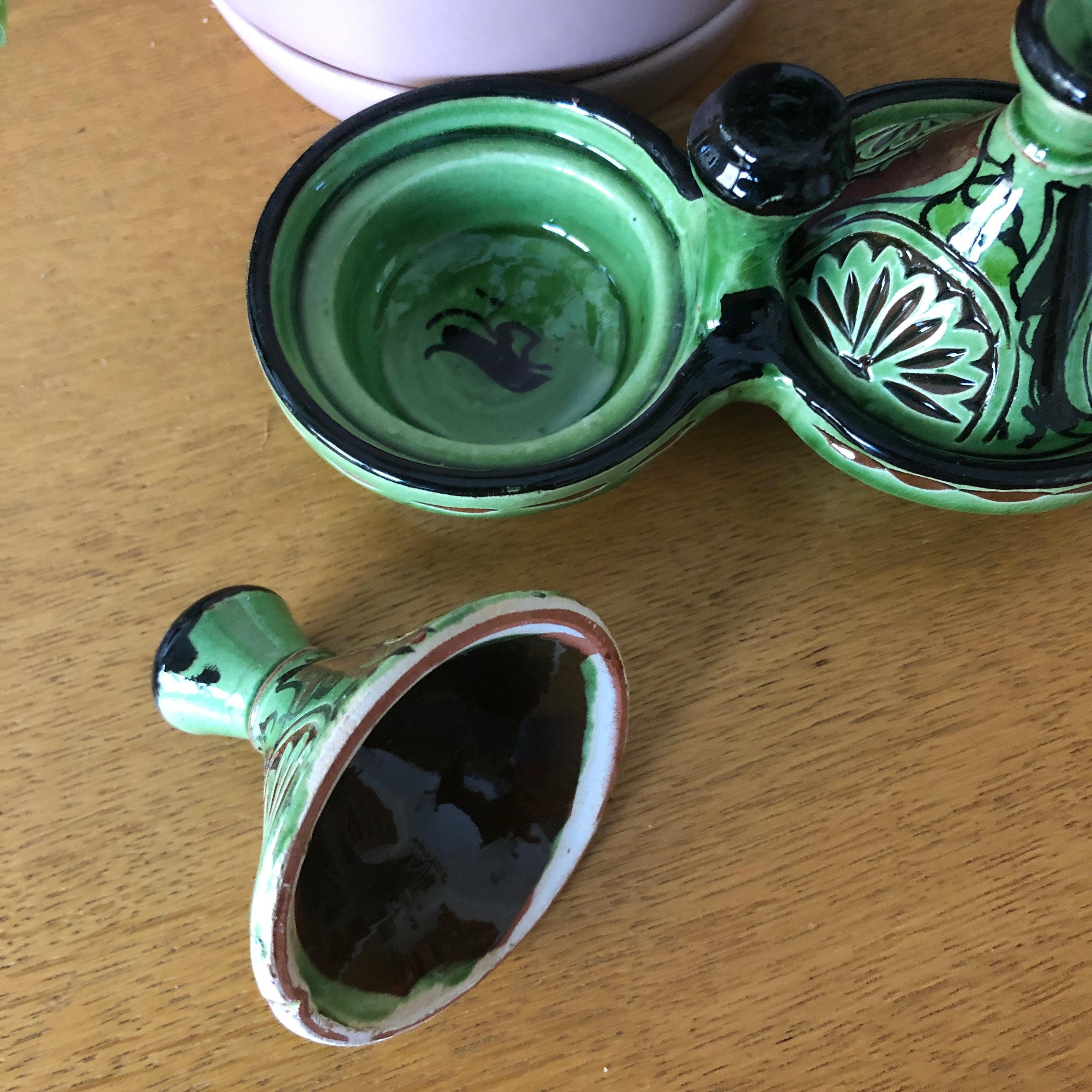 Moorish Fez Mini Dual Tagine in Green