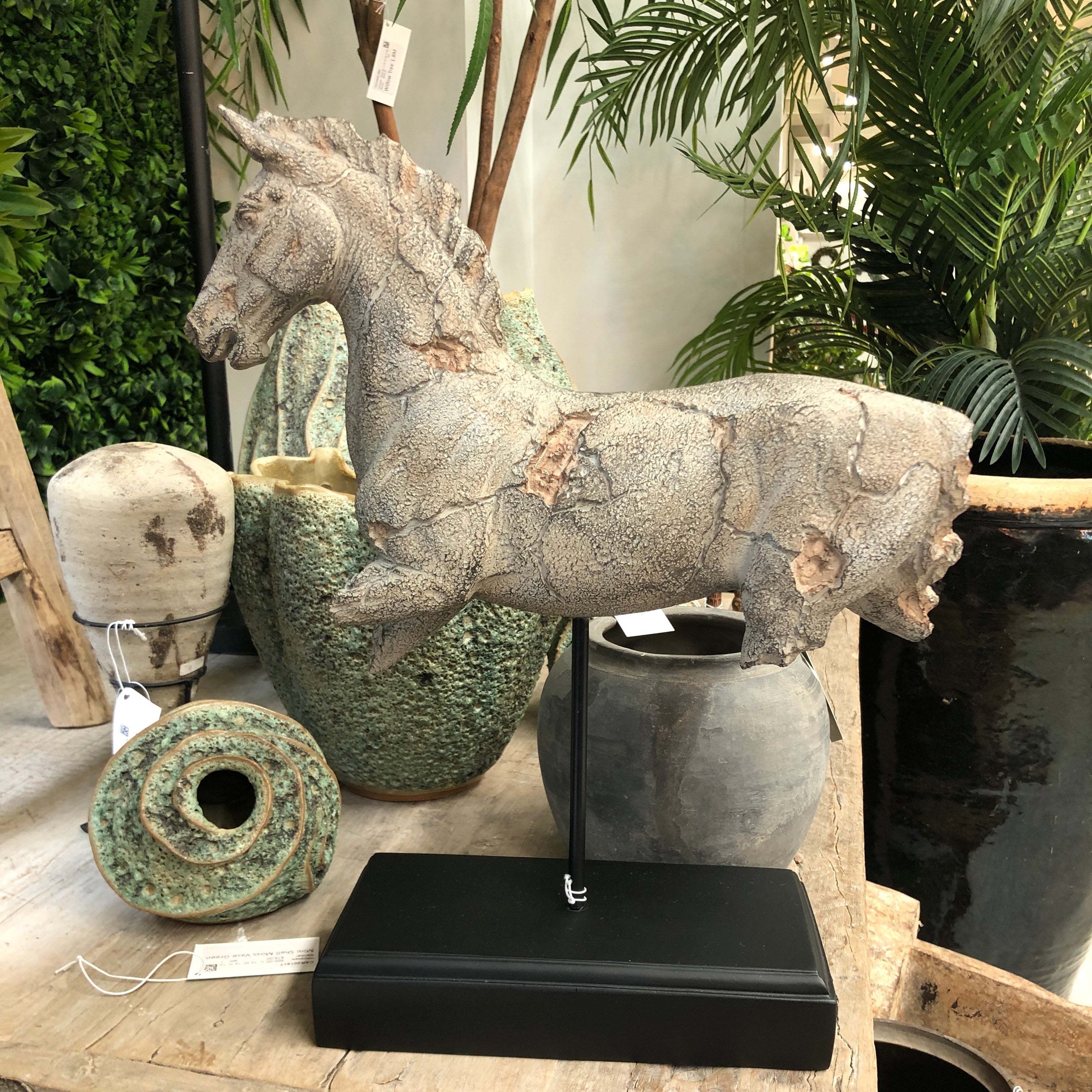 Caballo Horse Statue on Stand