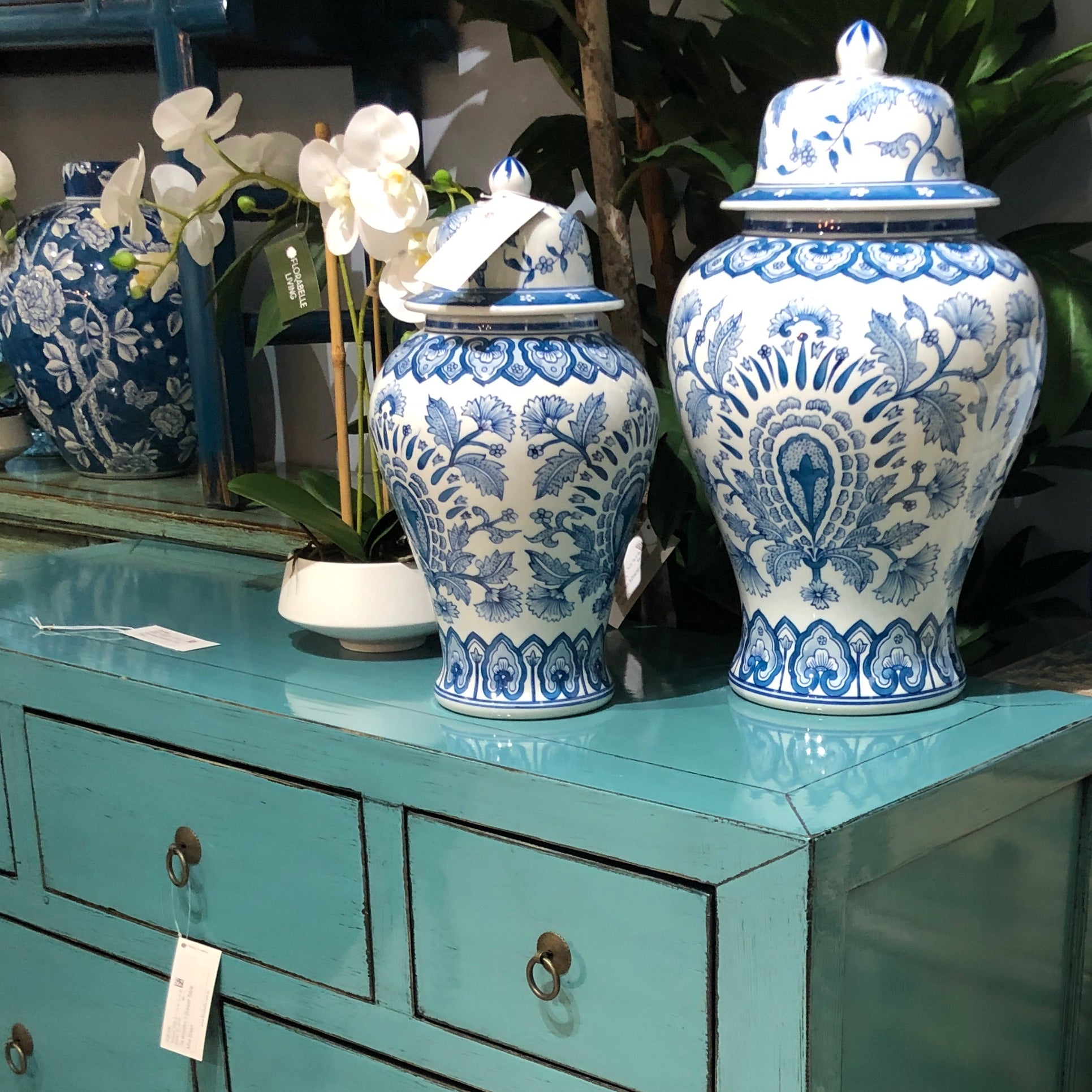 Tia Wooden 5 Drawer Table