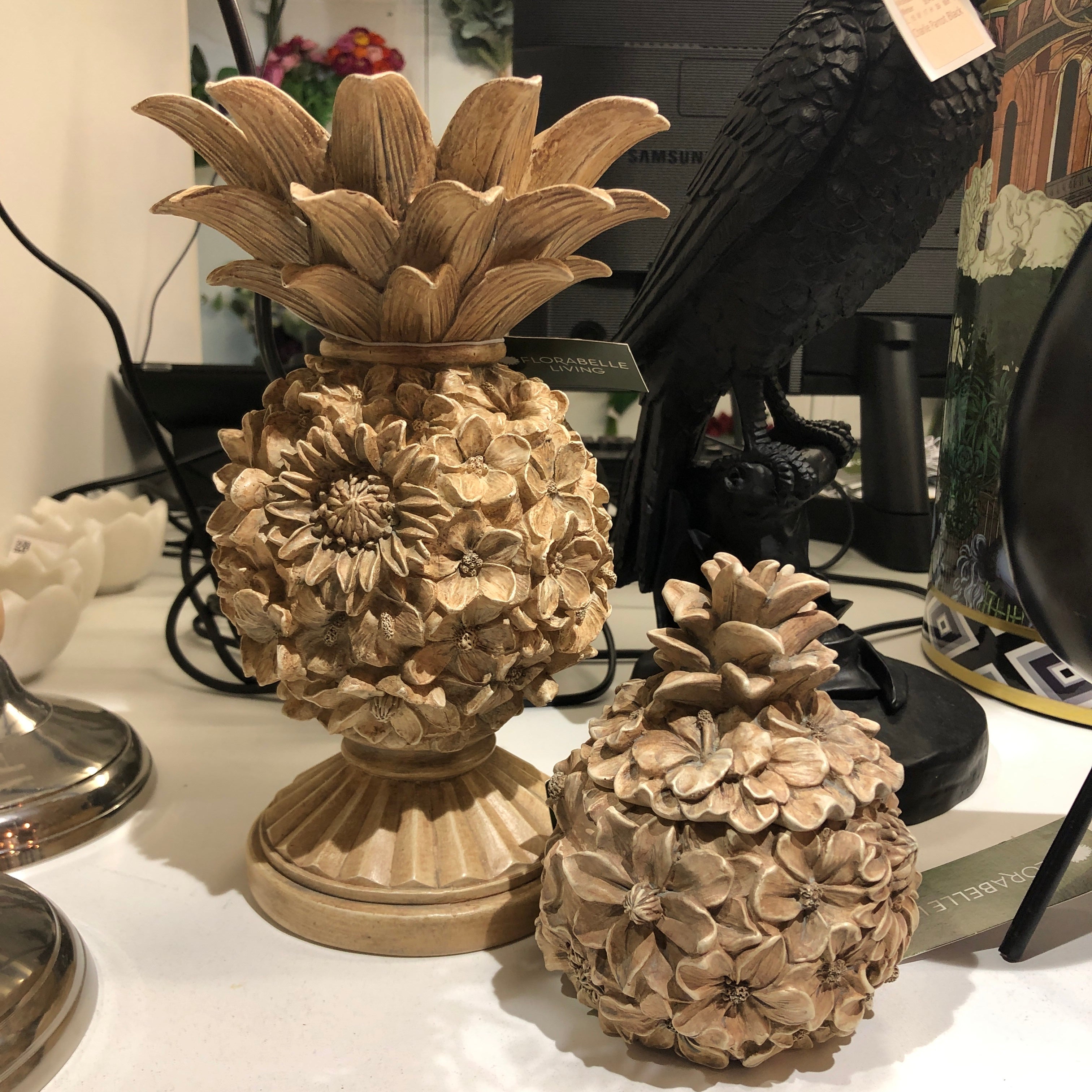 Floral Pineapple Candle Holder