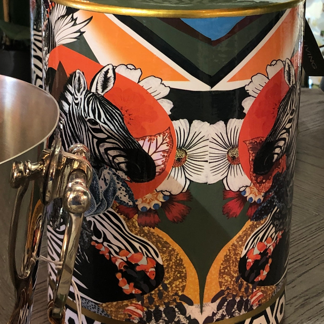 Zebra Ceramic Ginger Jar