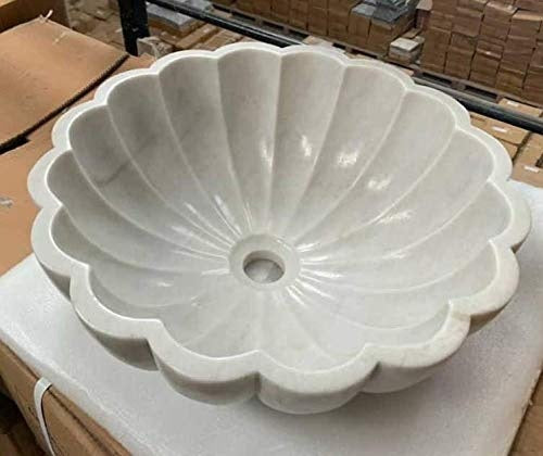 Petalled Marble Candle Holder