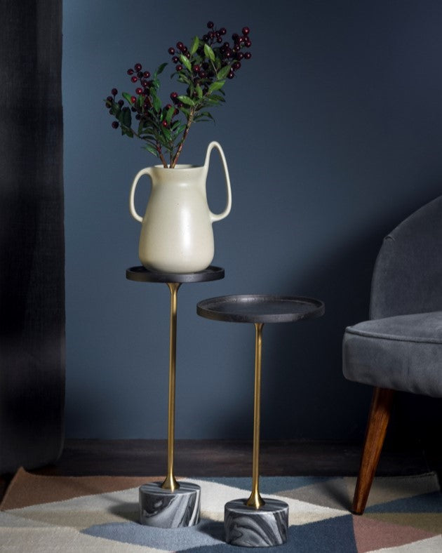 Marble Base Side Table Set of 2