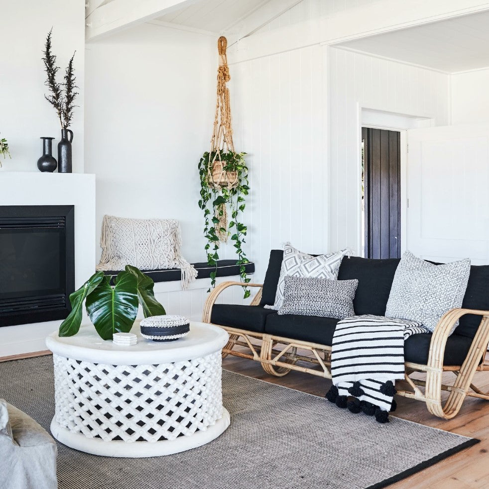 Bamileke Table in White