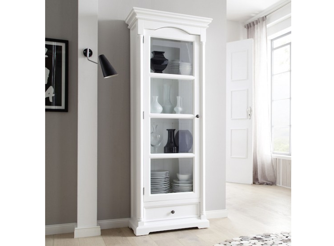 Marseille Single Vitrine in White