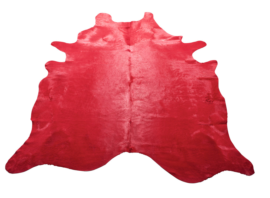 Red Dyed Cow Hide Rug