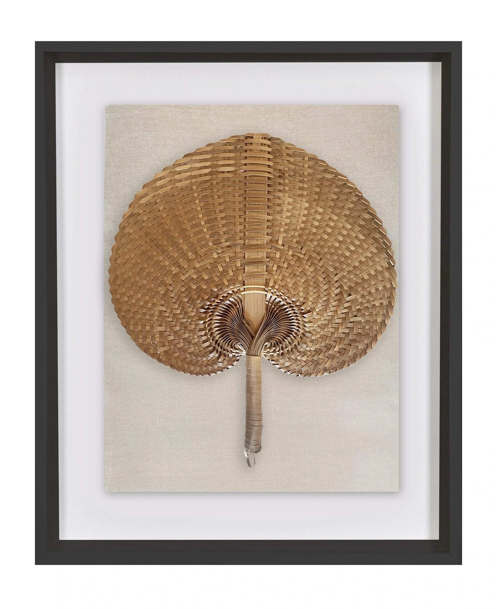 Raffia Fan Natural on Natural Artwork