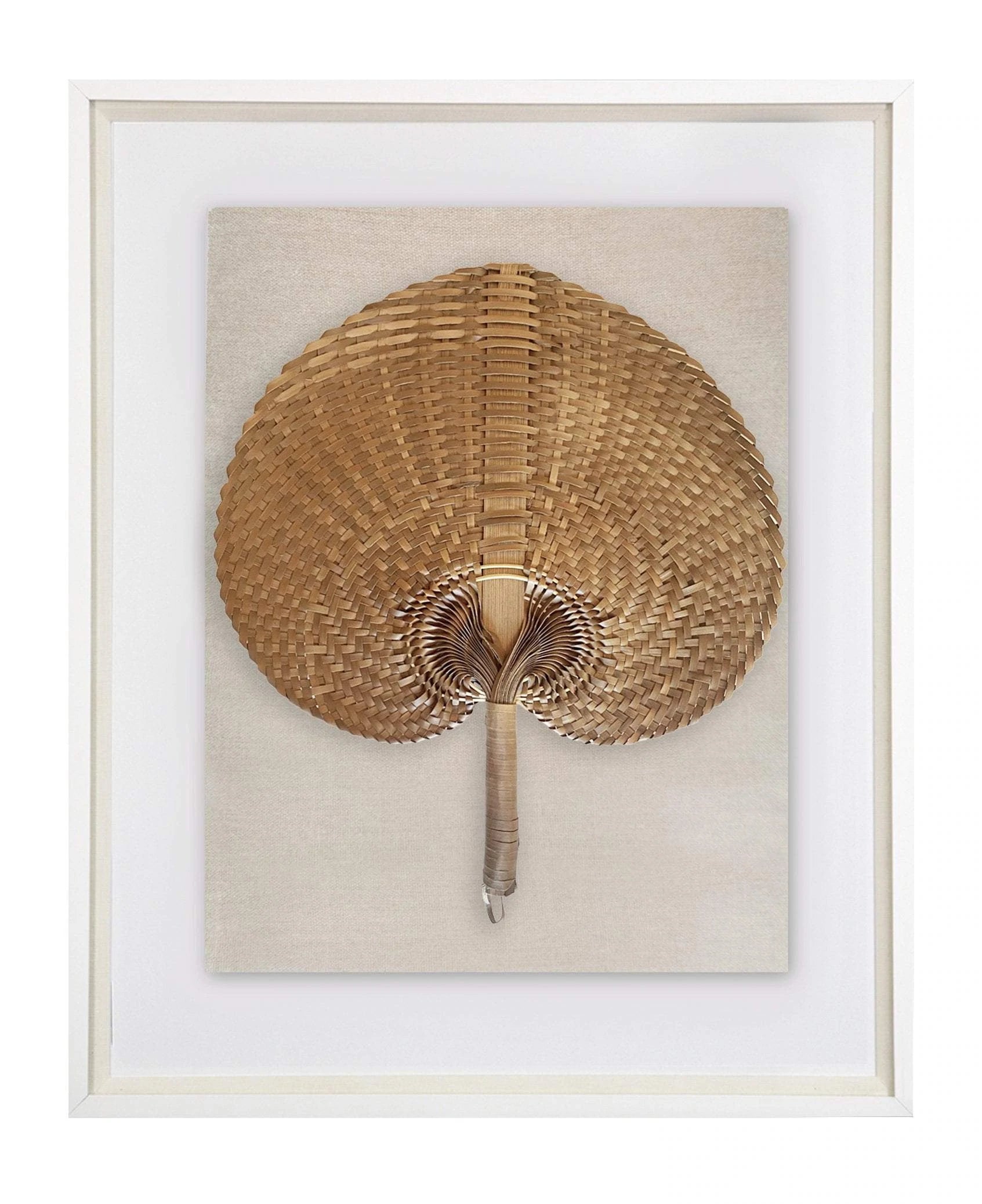 Raffia Fan Natural on Natural Artwork