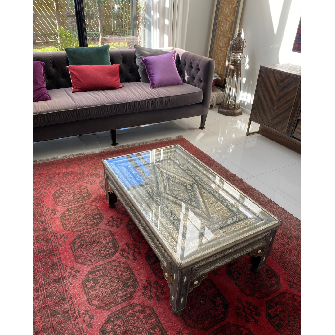 Sultan's Square Table in Silver Nickel