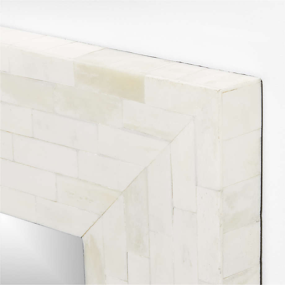 Roma Bone Round Wall Mirror